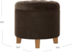 Home Decor | Upholstered round Velvet Tufted Foot Rest Ottoman | Ottoman with Storage for Living Room & Bedroom | Decorative Home Furniture, Brown Velvet