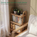 Natural Oak TripleTier Ladder Bookshelf With Frame