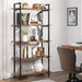 5 Tier Bookshelf, Industrial Etagere Bookcase with Heavy-Duty Metal Frame, Rustic Tall Book Shelf Unit for Living Room, Study, Home Office (1, Rustic)