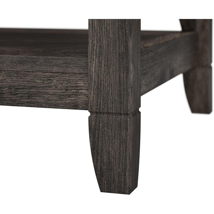 Bush Furniture Tall 5 Shelf Bookcase for Living Room or Home Office, Large Bookshelf, Modern Farmhouse Style, Key West Collection, Dark Gray Hickory