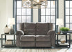 Dark Brown Manual Reclining Loveseat