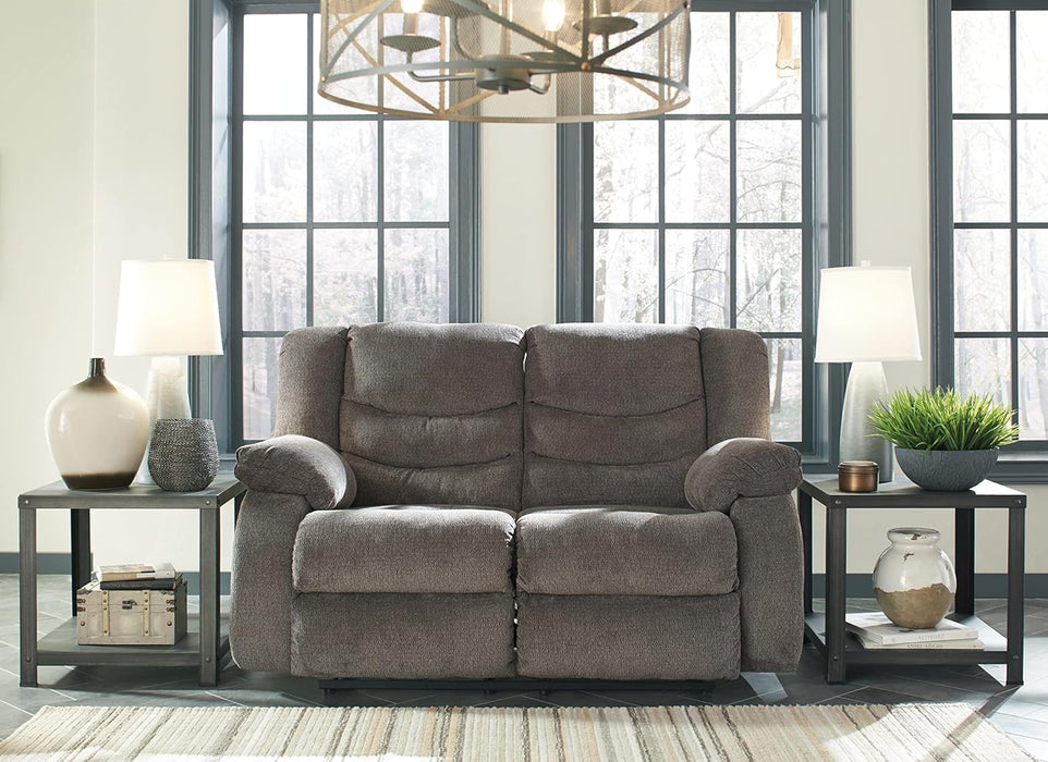 Light Brown Reclining Loveseat