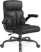 Executive Office Chair, Mid-Back Ergonomic Desk Chair with Flip-Up Arms