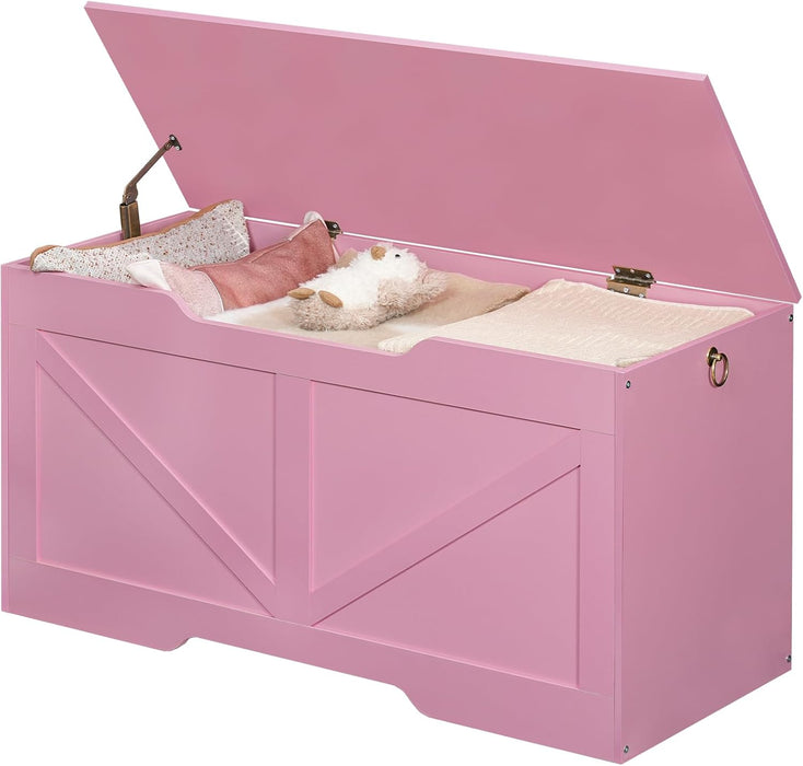Rose Pink 39.4Inches PremiumStorage Bench Toy Chest