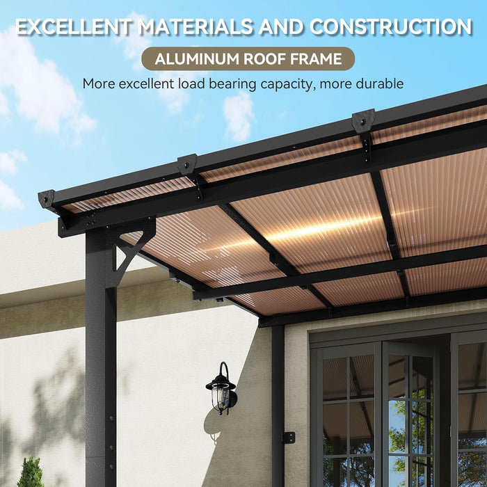 14x10 Gazebo Weatherproof Outdoor Patio Sloped Roof