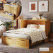 Murphy Bed Full Size OakFinish CabinetWithDrawerUSBCharging