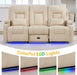Power Loveseat Recliner Sofa with Middle Seat, Wall Hugger Dual Reclining 3 Seater RV Couch, Home Theater Seating with LED Lights, USB Ports, Power Outlets & Storage, Beige | Pet Friendly, Dual Reclining, Zero Gravity, Button Control