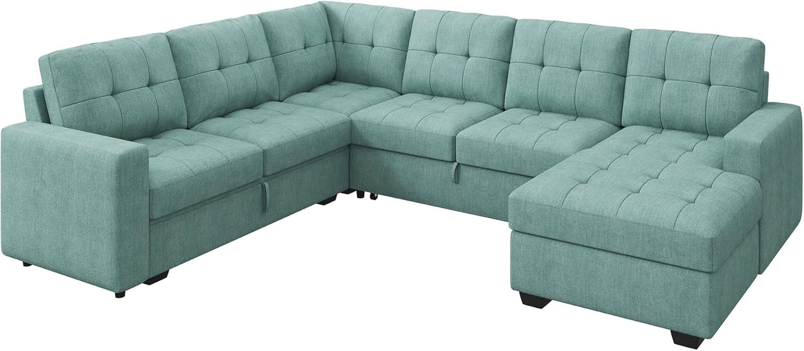 Sectional Sleeper Sofa Bed With Integrated Storage