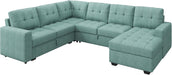 Sectional Sleeper Sofa Bed With Integrated Storage