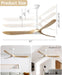 Modern 60 Inch Wooden Ceiling Fan With Remote