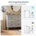 Dresser for Bedroom with 9 Drawers, 59” Wide Chest with Deep Drawer, Modern Farmhouse Dresser TV Stand with Metal Handles, Wood Storage Cabinet for Closet, Living Room, Hallway, Wash Grey