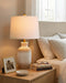 24'' Farmhouse Ceramic Table Lamp with Natural Textured Finish