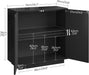Buffet Cabinet, Sideboard Buffet Cabinet with Storage, Coffee Bar Cabinet, Push-To-Open Doors & Adjustable Internal Shelf, Buffet Table for Kitchen, Dining Room, Black MCB01BB