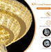 Crystal Ceiling Light Smart Flush Mount Chandelier for Dining Room