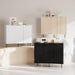 Fluted Sideboard Cabinet White With Adjustable Shelves