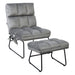 Velvet Massage Recliners with Ottoman Remote Control and Side Pocket