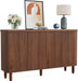Buffet Cabinet Sideboard with Storage, Modern Storage Cabinet Sideboard Buffet Table with Doors for Living Room Kitchen Dining Room (Brown)