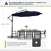 10Ft Patio Umbrellas Offset Outdoor Umbrella Cantilever Hanging Umbrellas W/Infinite Tilt, Fade Resistant Waterproof RECYCLED FABRIC Canopy & Cross Base, for Yard, Garden & Deck, Navy Blue