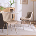 Dining Chairs Set of 2 Mid-Century Modern Kitchen Chairs Khaki