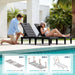 Outdoor Chaise Lounge Chair Set of 2, Waterproof PP Lounge Chairs