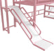 Twin Loft Bed With BuiltInStorage BubblegumPinkTint