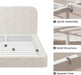 Airframe Queen Upholstered Bed Frame with Rounded-Corner Headboard