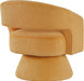 360Degree Swivel Accent Chair Corduroy Yellow Office