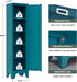 67Inch Peacock Blue Freestanding PowderCoated Steel Cabinet