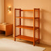 3-Shelf Folding Stackable Bookcase (27.5" Wide)-Honey Oak