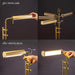 Aurora LED Pharmacy Desk Lamp - Swing Arm, Industrial Design for Reading, Crafting, Work,10W LED, Adjustable Height 18.5-24.5 Inches - Ideal for Living Room, Bedside, Office, Antique Brass