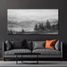 Grey Pictures Wall Decor Forest Artwork Mountain Canvas Painting Landscape Wall Art Prints for Living Room Bedroom Home Hanging Decor 24X48 Inch