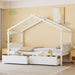 Twin Size White House Bed With PremiumStorageDrawers