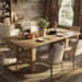 71" Farmhouse Dining Table for 6-8 Person, Large Rectangular Wood Dining Room Table Only, Rock-Strong Thick Base & Heavy Duty Triangular Legs for Kitchen, Office & Restaurant, Natural Wood