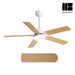 Whisperbloom Blade Span 42 In. Smart Indoor White Ceiling Fan with LED Light Bulbs with Remote Control