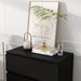 3 Drawer Dresser for Bedroom, Modern Chest of Drawers, Wooden Closet Storage Dresser Tower for Living Room, Black