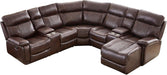 Ultra-Soft Leather Reclining Sectional Sofa with Chaise