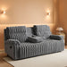 Oversized Reclining Sofa with Flip-Up Middle Backrest, Manual 3 Seater Recliner Sofa, Wall Hugger Recliner Couch with Outlets/Usb Ports for Living Room, Bedroom(Gray, Sofa)