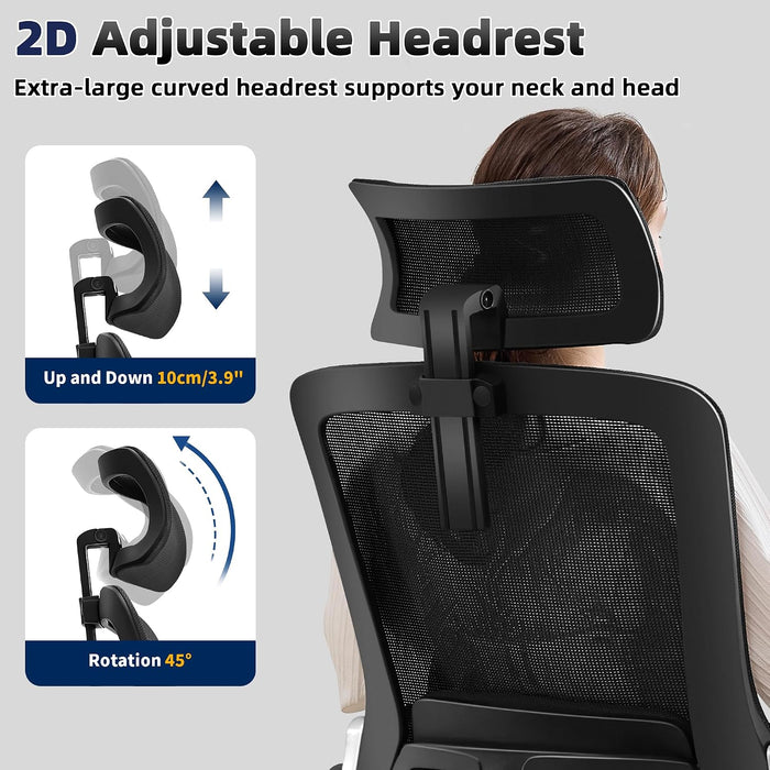 Office Chair Mesh Desk Chair with 3D Armrests Computer Chair