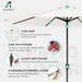 11' Patio Umbrellas Outdoor Table Market Umbrella W/Crank, 8 Sturdy Ribs, UV Protection Windproof for Garden, Deck, Backyard, Pool(Cream White)