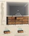 BELLAH Collection - Dresser for Bedroom, TV Stand for Tvs up to 70 Inches, Chest of Drawers for Living Room, Closet, Steel, 9 Drawers, Industrial, Rustic Brown and Ink Black ULGS233KD02S