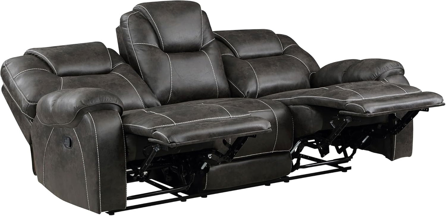 Recife 2-Piece Reclining Living Room Sofa Set, Chocolate