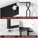 44.9" Sofa Table, 9.4" Narrow Console Table with Charging Station, Couch Table behind Sofa with Outlet, Entryway Table with Display Shelf, Living Room, Black CTHB113E01