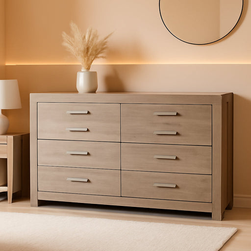 Culverbach Scandinavian 6 Drawer Dresser, Weathered Gray