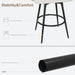 25.4″ 360° Swivel Bar Stools Set of 2 for Kitchen Island,Beige Linen | Upholstered Counter Height Barstools with Back, Modern Bar Chair with Sturdy Metal Frame and Footrest for Dining Room