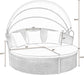 Patio Furniture Outdoor round Daybed with Retractable Canopy Wicker Rattan Separated Seating Sectional Sofa for Patio Lawn Garden Backyard Porch