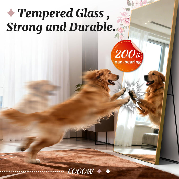 71" X 28" Full Body Mirror,Tempered Glass Shatterproof Full Length Mirror with Stand, Hanging, Wall Mounted Leaning for Bedroom Living Room Entryway