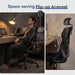 Mesh Office Chair, Computer Desk Chair with Flip-Up Arm Black