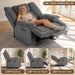 450Lbs Linen Oversized Power Recliner with Electric Headrest