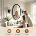 Black Oval Bathroom Mirror 20X28 Inch