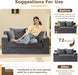 Corduroy Convertible Sofa Bed ThreeInOne BeigeTone Sleeper